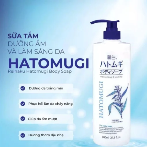 Sữa Tắm Dưỡng Ẩm Hatomugi Moisturizing & Washing The Body Soap