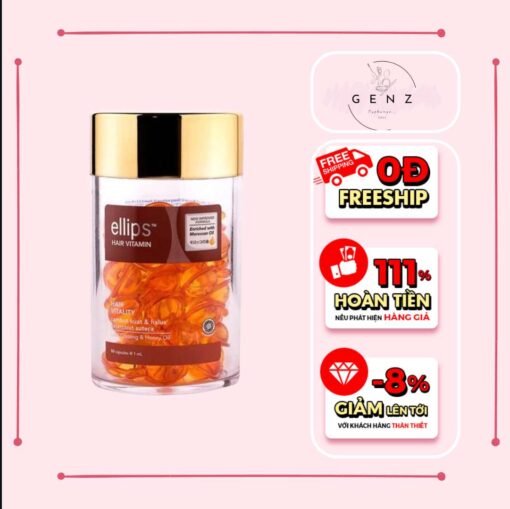 Serum Dưỡng Tóc Chắc Khoẻ Giảm Gãy Rụng Ellips Hair Vitamin Hair Vitality