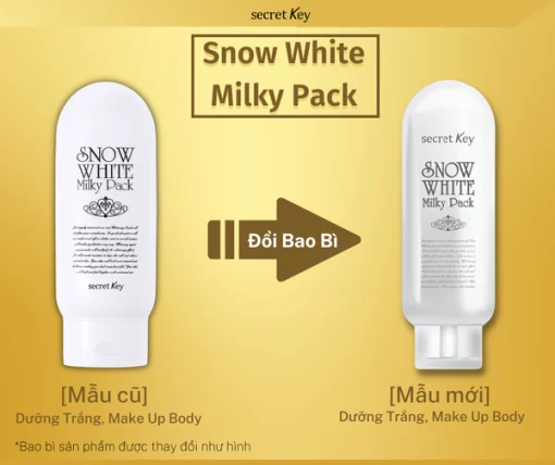 Kem Tắm Trắng Da Toàn Thân Secret Key Snow White Milky Pack